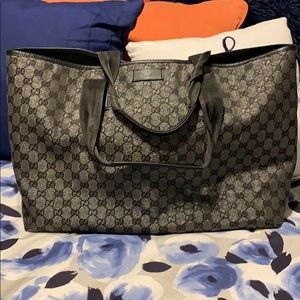 Authentic Gucci Jacquard Extra Large Tote